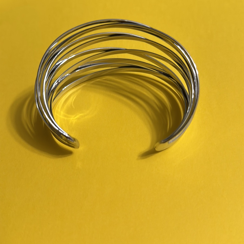 Layered Wire Cuff Bangle - Picture 2 of 2
